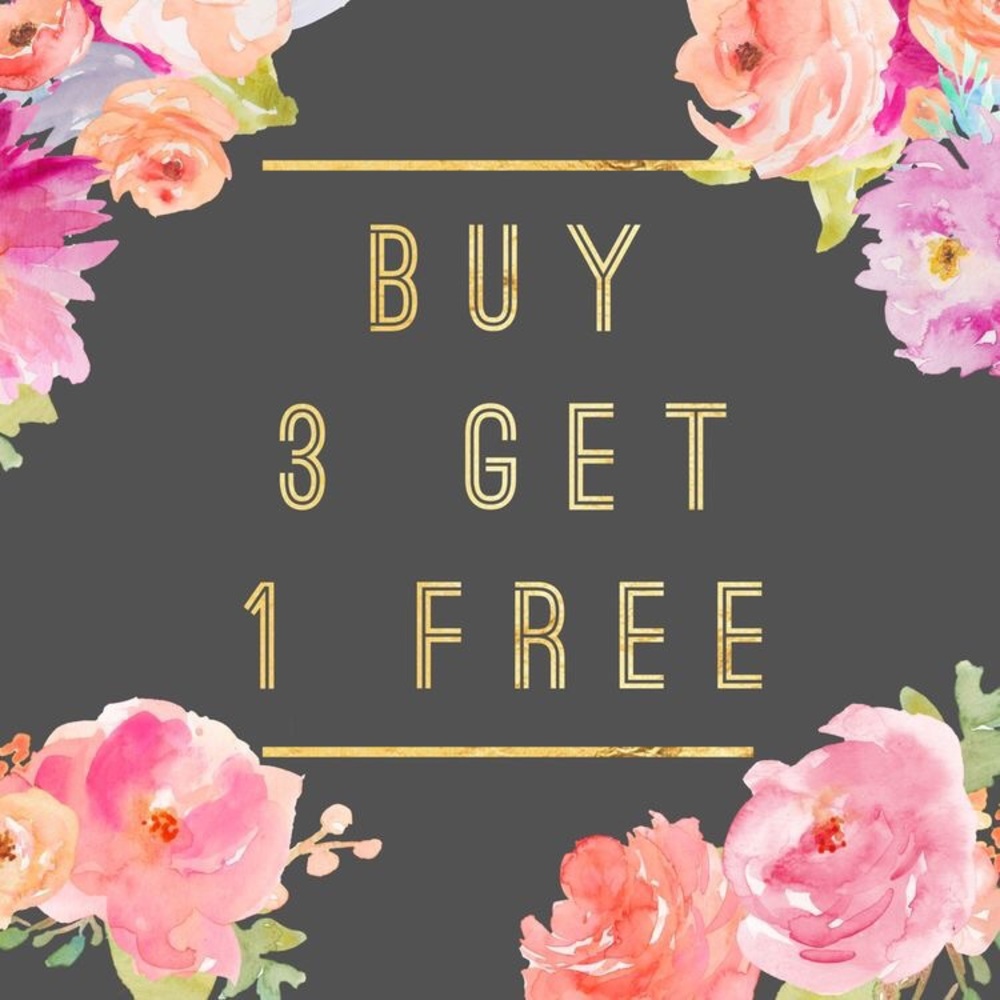 Buy 3 items get 1 FREE 😍😍😍😍😍